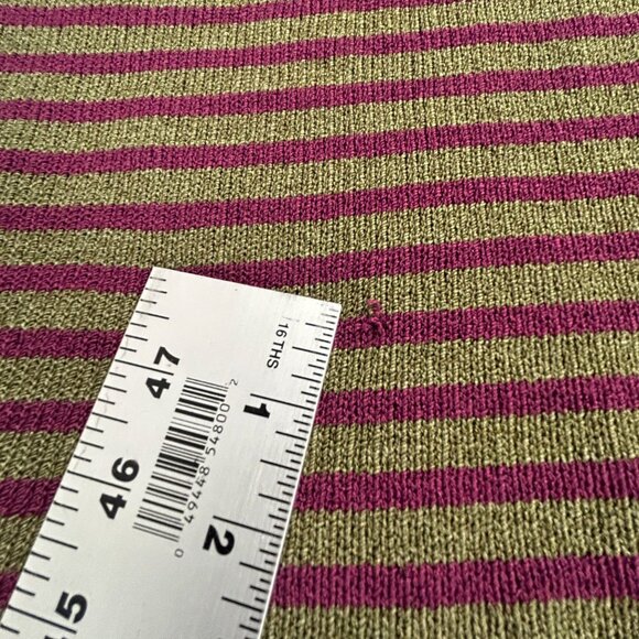 M.C Womens Wool Rayon Blend Scoop Neck Striped Knit Tank Top Green/Purple Casual - Picture 9 of 10